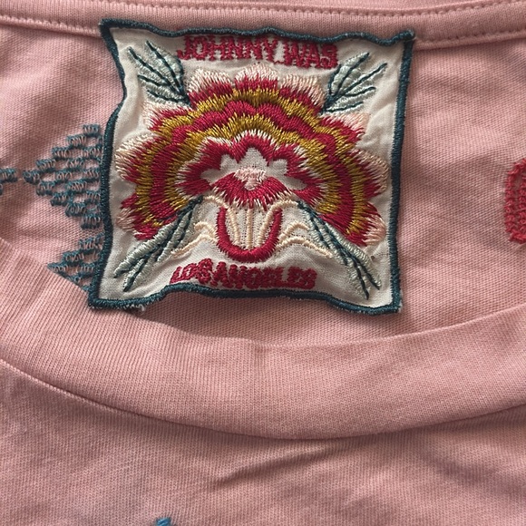 Like new! Johnny Was Katie Relaxed Drape 100 % Cotton raw hem Tee J13524 -2 - Picture 3 of 17